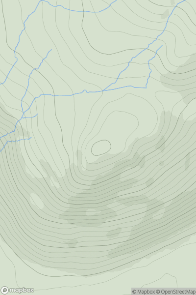 Thumbnail image for Cnoc nan Each [Applecross to Achnasheen] showing contour plot for surrounding peak